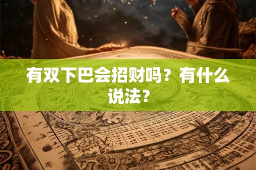 有双下巴会招财吗?有什么说法? 有双下巴会招财吗?有什么说法?