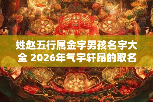 姓赵五行属金字男孩名字大全 2026年气宇轩昂的取名推荐