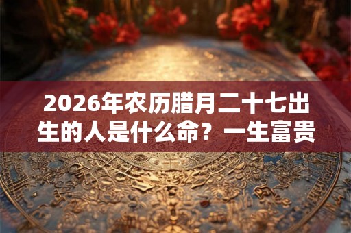 2026年农历腊月二十七出生的人是什么命？一生富贵吗？