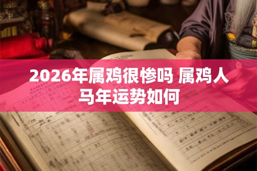 2026年属鸡很惨吗 属鸡人马年运势如何