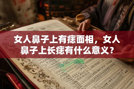 女人鼻子上有痣面相，女人鼻子上长痣有什么意义？