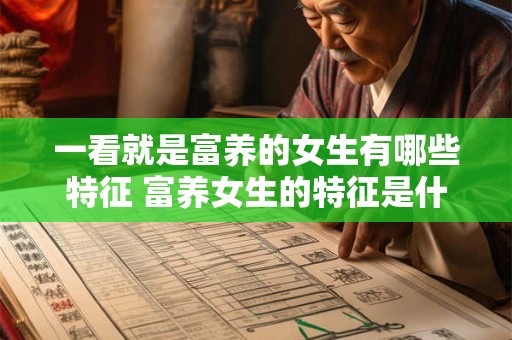 一看就是富养的女生有哪些特征 富养女生的特征是什么