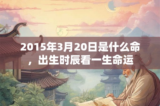 2015年3月20日是什么命，出生时辰看一生命运