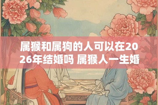 属猴和属狗的人可以在2026年结婚吗 属猴人一生婚姻好吗 属猴和属狗的人可以在2026年结婚吗 属猴人一生婚姻好吗
