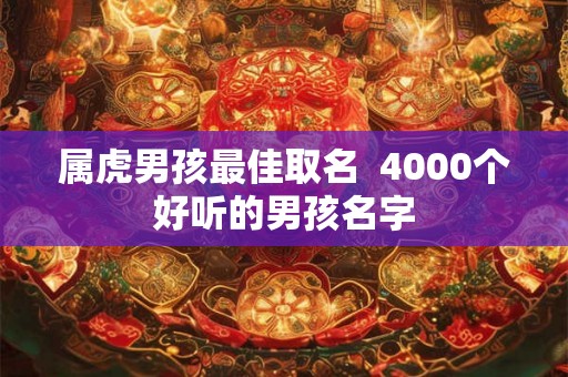 属虎男孩最佳取名  4000个好听的男孩名字