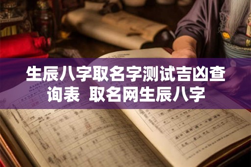 生辰八字取名字测试吉凶查询表  取名网生辰八字