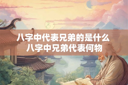 八字中代表兄弟的是什么 八字中兄弟代表何物