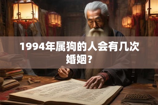 1994年属狗的人会有几次婚姻? 1994年属狗的人会有几次婚姻?