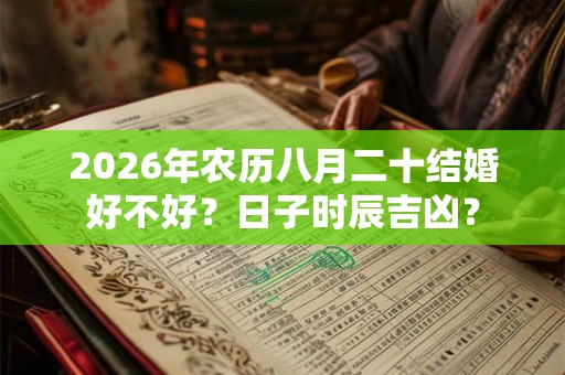 2026年农历八月二十结婚好不好？日子时辰吉凶？