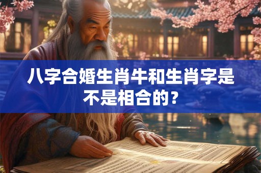 八字合婚生肖牛和生肖字是不是相合的？
