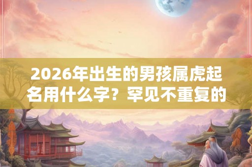 2026年出生的男孩属虎起名用什么字？罕见不重复的属虎男孩取名