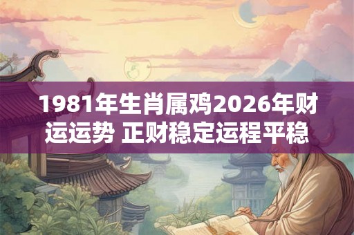 1981年生肖属鸡2026年财运运势 正财稳定运程平稳