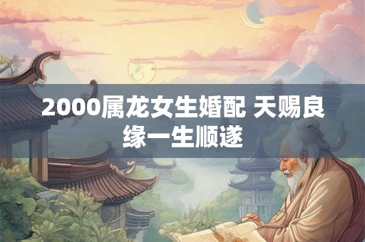 2000属龙女生婚配 天赐良缘一生顺遂