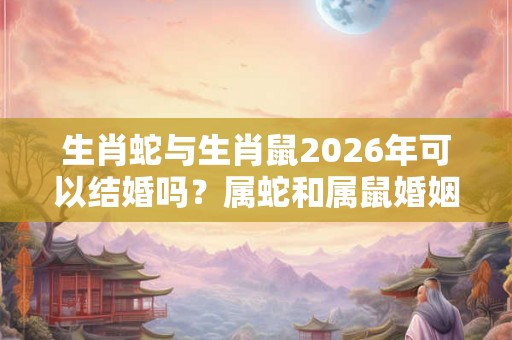 生肖蛇与生肖鼠2026年可以结婚吗？属蛇和属鼠婚姻怎么样？