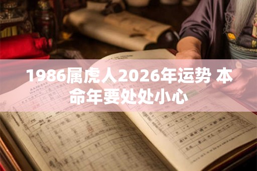 1986属虎人2026年运势 本命年要处处小心