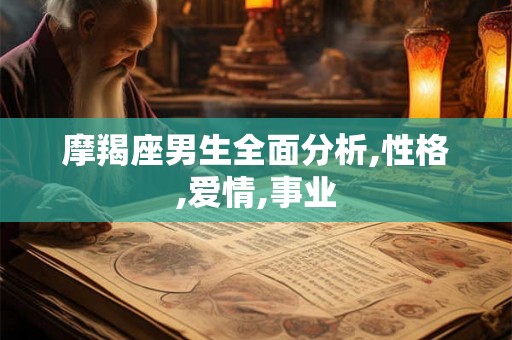 摩羯座男生全面分析,性格,爱情,事业