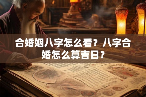 合婚姻八字怎么看？八字合婚怎么算吉日？