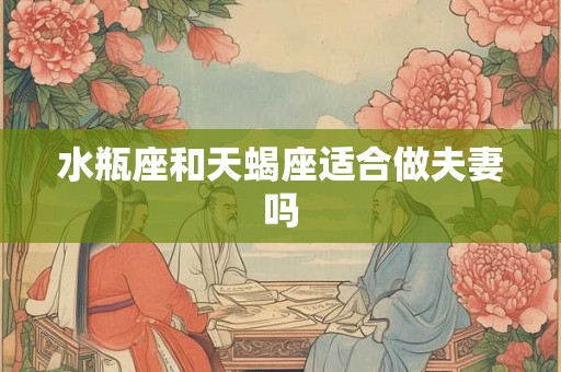 水瓶座和天蝎座适合做夫妻吗 水瓶座和天蝎座适合做夫妻吗