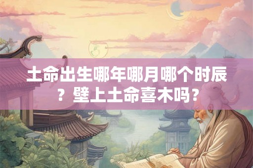 土命出生哪年哪月哪个时辰？壁上土命喜木吗？