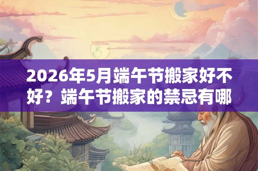 2026年5月端午节搬家好不好？端午节搬家的禁忌有哪些？
