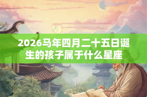2026马年四月二十五日诞生的孩子属于什么星座