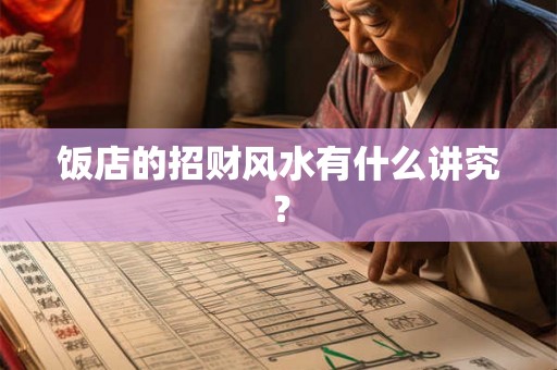 饭店的招财风水有什么讲究？