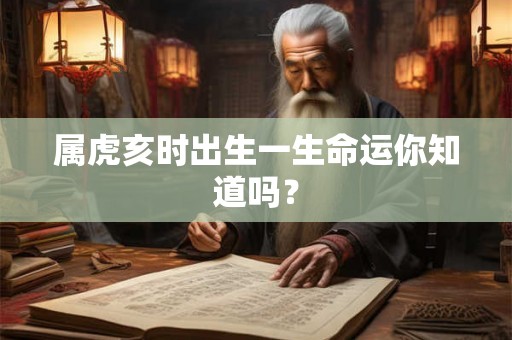 属虎亥时出生一生命运你知道吗？
