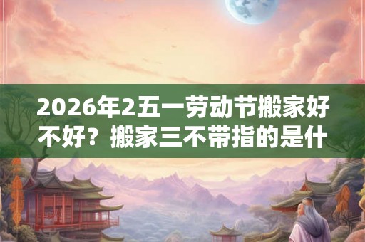 2026年2五一劳动节搬家好不好？搬家三不带指的是什么？