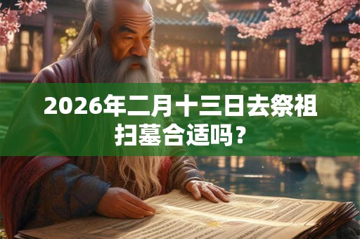 2026年二月十三日去祭祖扫墓合适吗？