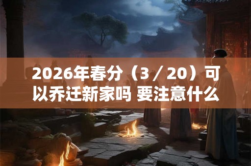 2026年春分(3/20)可以乔迁新家吗 要注意什么 2026年春分(3/20)可以乔迁新家吗 要注意什么