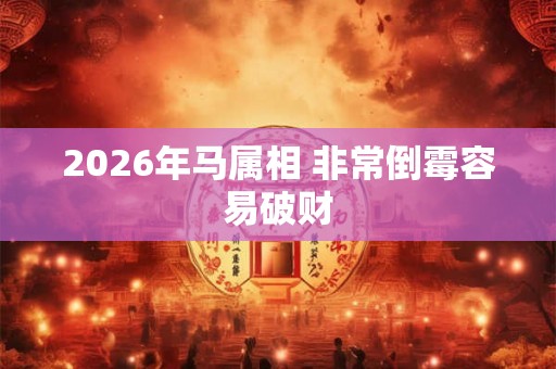 2026年马属相 非常倒霉容易破财