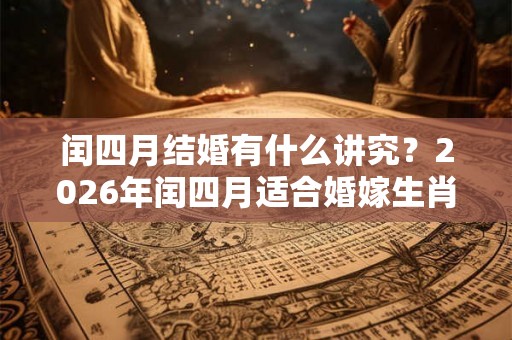 闰四月结婚有什么讲究？2026年闰四月适合婚嫁生肖