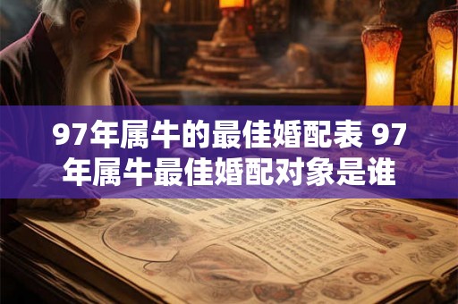 97年属牛的最佳婚配表 97年属牛最佳婚配对象是谁