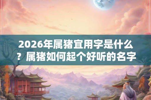 2026年属猪宜用字是什么？属猪如何起个好听的名字？