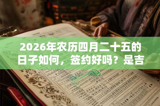 2026年农历四月二十五的日子如何,签约好吗?是吉日吗? 2026年农历四月二十五的日子如何,签约好吗?是吉日吗?