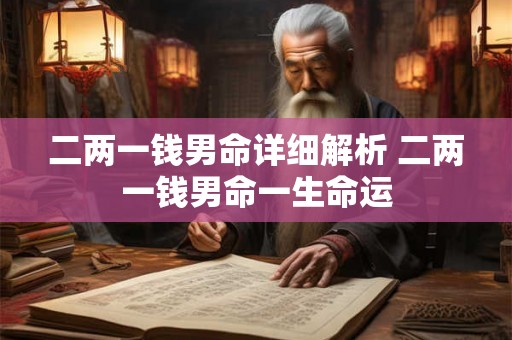 二两一钱男命详细解析 二两一钱男命一生命运 二两一钱男命详细解析 二两一钱男命一生命运