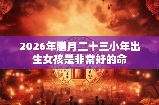 2026年腊月二十三小年出生女孩是非常好的命