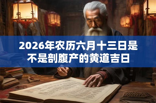 2026年农历六月十三日是不是剖腹产的黄道吉日