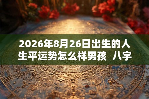 2026年8月26日出生的人生平运势怎么样男孩  八字测算解析