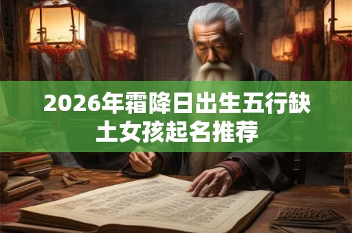 2026年霜降日出生五行缺土女孩起名推荐 2026年霜降日出生五行缺土女孩起名推荐