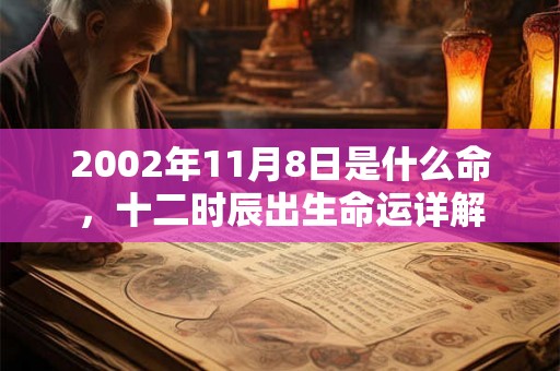 2002年11月8日是什么命，十二时辰出生命运详解