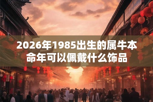 2026年1985出生的属牛本命年可以佩戴什么饰品