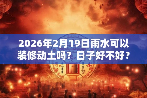 2026年2月19日雨水可以装修动土吗？日子好不好？