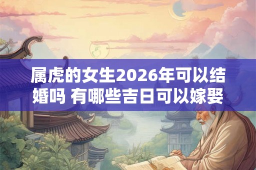 属虎的女生2026年可以结婚吗 有哪些吉日可以嫁娶