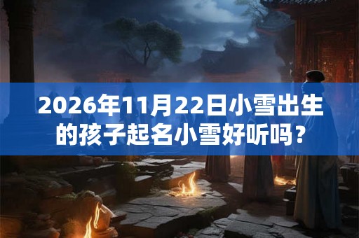 2026年11月22日小雪出生的孩子起名小雪好听吗？