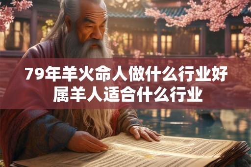 79年羊火命人做什么行业好 属羊人适合什么行业