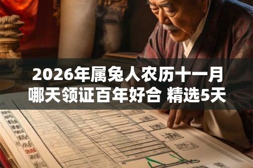 2026年属兔人农历十一月哪天领证百年好合 精选5天领结婚证好日子