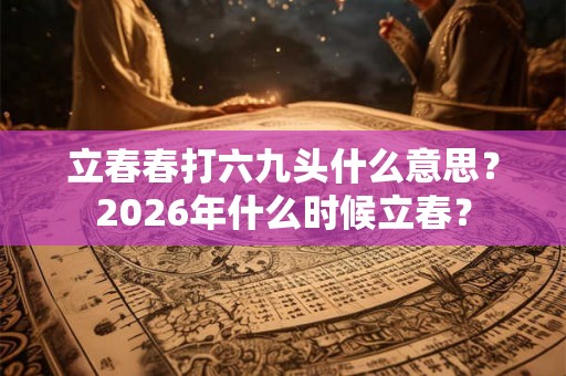 立春春打六九头什么意思？2026年什么时候立春？