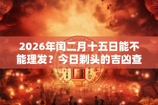 2026年闰二月十五日能不能理发？今日剃头的吉凶查询