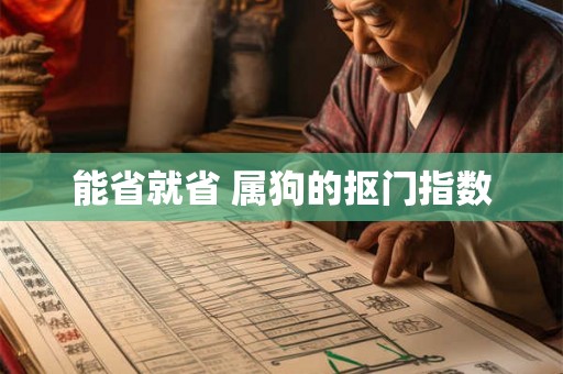 能省就省 属狗的抠门指数 能省就省 属狗的抠门指数